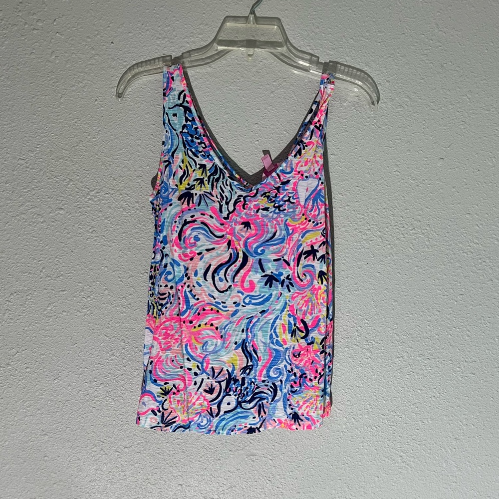 Lily Pulitzer Multi-Colored V-Neck Tank